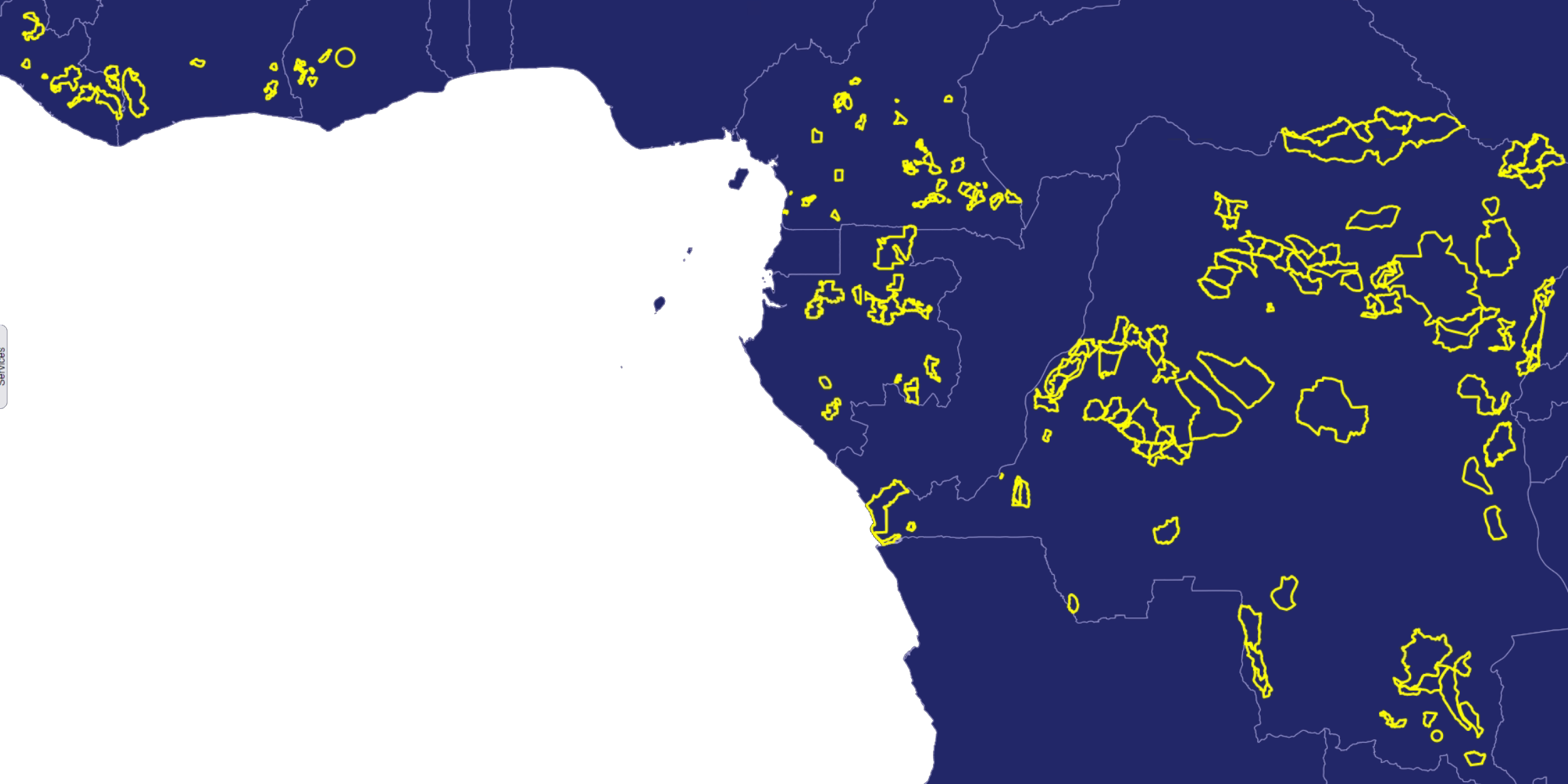 visualisation de l'ensemble des ma sur fond bleu